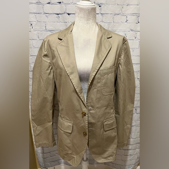 Tommy Hilfiger Jacket Mens Light Brown Khaki Cotton Sport Coat 38 - Picture 1 of 10